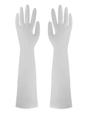 中国 反アレルギーの使い捨て可能なニトリルの手袋産業延長袖口の検査16インチの 販売のため