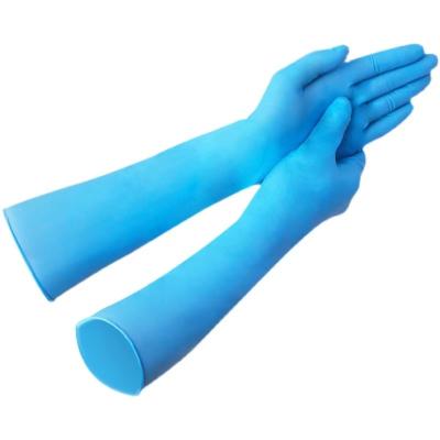 China 16 Inches Disposable Nitrile Glove Industrial Nitrile Exam Gloves Large for sale
