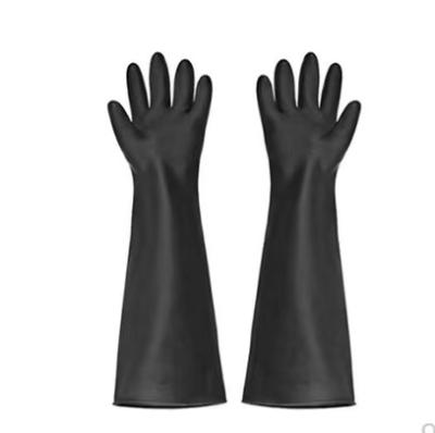 China 50Cm Latex Gloves Cleaning Thickening Extra Long Cuff Industrial Latex Gloves for sale
