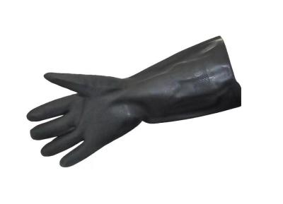 China Solvent Resistance Neoprene Chemical Gloves Diamond Grip 330mm Heavy Duty for sale
