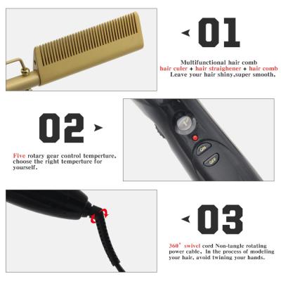 China Easy Operation  Multifunctional PTC Heated Comb For Men'S Hair for sale