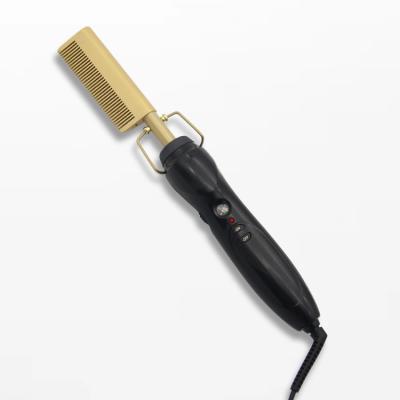 China FCC Approve Golden 2 In 1 65W Hot Comb Hair Straightener Professional for sale