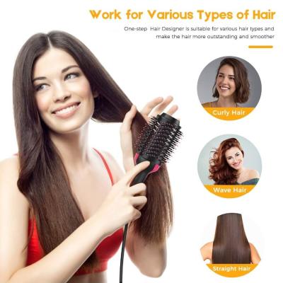China Nylon CE 65W 3 In 1 Hair Dryer Comb , Hair Dryer Brush Straightener for sale