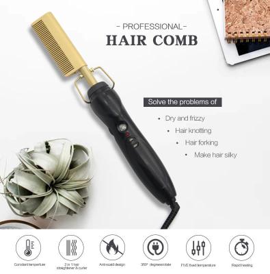 China ROHS Certified 45W Hair Curling Comb Travel Size Fast Heats Up for sale