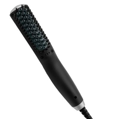 China ROHS PTC Electric Hair Brush For Men 3 In 1 Ceramic Hair Straightener Brush for sale
