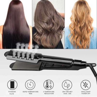 China Adjustable 65W 44mm Titanium Plate Hair Straightener LED Five Light for sale