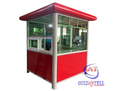 China Long Life Outdoor Security Guard Booth For Ticket Office Parking Lot Sentry Post for sale