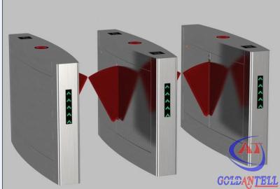 China Anti tail Security RFID Reader Pedestrian Flap Barrier , electronic turnstiles for Building Passage for sale