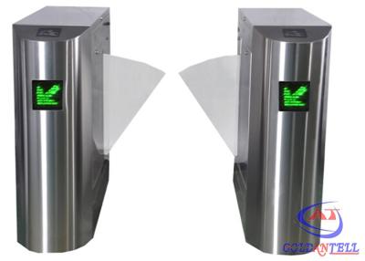 China Stainless Steel Retractable Flap Barrier Gate , Bi - directional Multi Access Control Turnstiles for sale