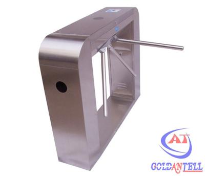 China Full Automatic RFID Turnstile Anti Recoil Bridge Slope Cover Tripod Gate IC / ID Card for sale