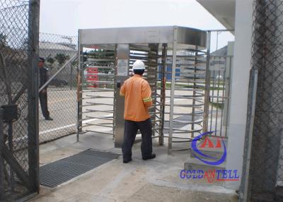 China Mifare Card Automatic Full Height Turnstiles Prison / Bank / Construction IP62 50Hz for sale