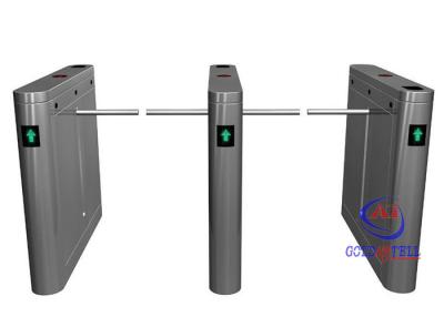 China IC ID Card Silvery Drop Arm Turnstile Di - directional Barrier Arm Gates CE Approved for sale