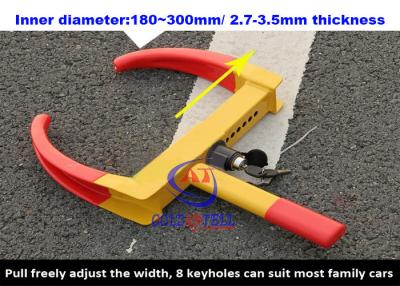 China A3 Steel SUV / Motorcycle /  Motorhome Wheel Clamps Suit Width 180 - 300mm Wheel for sale