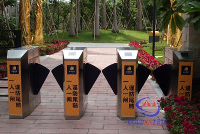 China High Security Flap Barrier Gate Customized Led Light Changeable for sale