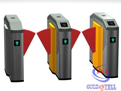 China TCP IP Flap Barrier Gate Waist Height Stainless Steel Turnstiles Bidirectional for sale