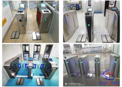 China High Security 304 Stainless Steel Turnstile Gate With Human Body ESD Tester for sale