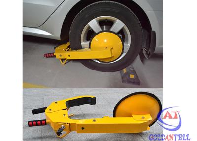 中国 A3輸入されたロック、車のための車輪クランプが付いている鋼鉄手動車のホイールロック 販売のため