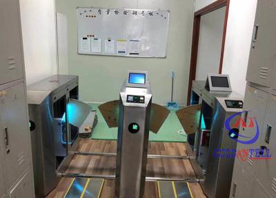 China Safety Flap Turnstile Gate Access Control With LCD Screen QR Code Reader NFC Reader for sale