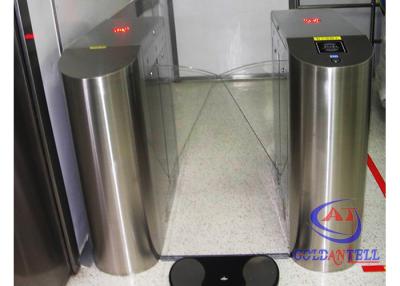 China RFID Flap Barrier turnstile security gate with Voice Prompt and alarm function for sale
