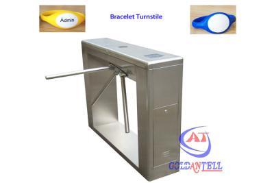 China Waterproof Long Lifetime waist high turnstiles Operated By RFID Bracelet / Coin / RFID Card for sale