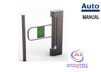 China Pedestrian access swing barrier gate with biometric recognition system / ESD system for sale