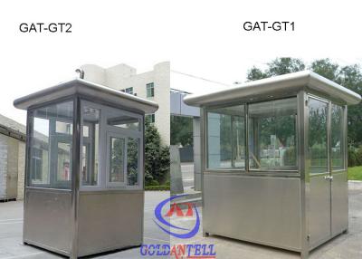 China Stainless Steel Frame sentry box shed / Prefab Security Guard Booths Movable for sale
