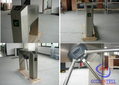 China Biometric function rolling gate tripod turnstile with counter in rustproof stainless steel for sale