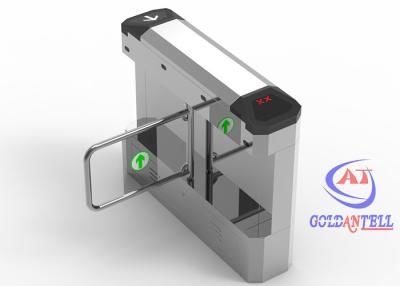 China Electric Flap Barrier Gate Mechanism RFID Stainless Steel Access Control Turnstile Gate for sale