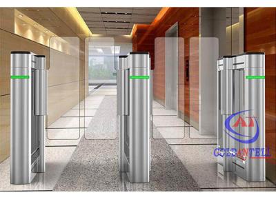 China High Glass Baffle Optical Turnstile Dual Channel Controller Swing Barrier Gate For Exit for sale