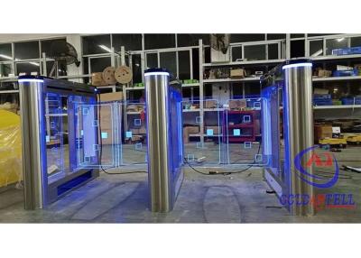 China Low Noise RFID Turnstile Gate Access Control Gym Auto Reset Turnstile Barrier Gate for sale