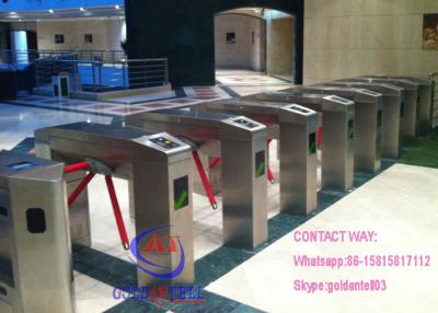 China Auto Luggage Pedestrian Barrier Gate , Three Arm Security Gate Barrier Barcode System for sale