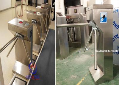 China Double RFID Card Reader Tripod Turnstile Gate , entrance control solutions for sale