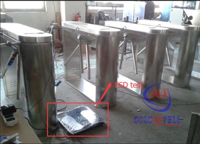China Security Half Height Turnstiles Tripod Turnstile Gate With Led Direction Instruction for sale