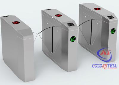 China SUS 304 RFID Card Reader Flap Barrier Gate Access Control Fingerprint Access Control Flap Turnstiles Te koop