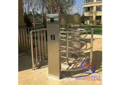 China waterproof outdoor biometric electromagnetic entry access turnstile waist gate , cross poles barriers for sale
