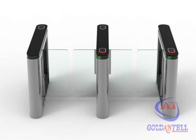 China 2D barcode ticket system gate , rfid cards swipe turnstile , swing access control turnstile for marine park for sale