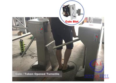 China Toilet Swimming Pool Entrance Half Height Coin / Token Operated Half Height Turnstiles for sale