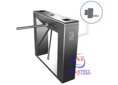 China TCP / IP Communication Coin Operated Turnstile Half Height Entry Token Machine Door for sale