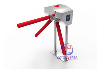 China Semi - Automatic Tripod Turnstile Gate AC220V/110V With ZKteco Access Control System for sale