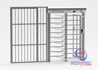 China RFID / 2D Readers Full Body Turnstile Stainless Steel 1.1mts Wide Magnetic Lock Bypass Door for sale