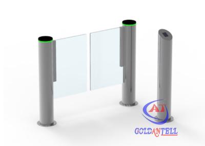 China Bi Directional Pedestrian Qr Code Swing Barrier Gate Turnstile Pillar Door System For Gym for sale