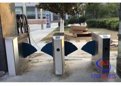 China 900mm Wide Channel Entrance Barrier Gate Crowd Control Automatic Optical Dual Wings for sale