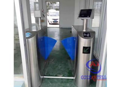 China Stainless Steel Automatic Flap Barrier Turnstile High Speed Rfid With Fingerprint Readers for sale