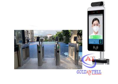 China Torniquete Thermo bonde do sistema do acesso da porta do reconhecimento de cara do varredor da segurança biométrica do leitor de cartão do RFID à venda