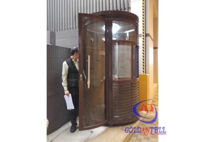 China Round 360° Visibility Stainless Steel Security Guard Kiosk for sale