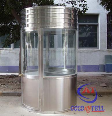 China Stainless Steel 1 Man Prefabricated Security Guard Houses for sale