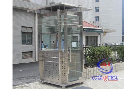 China Stainless Steel Road Side 220volt Prefabricated Security Booth Art Style for sale