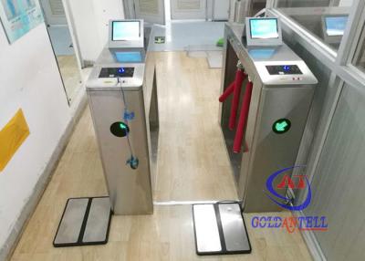 China Esd-Stativ-Drehkreuz-Zugriffskontrollsystem mit Toren Fuß-Pedal-u. 8 Zoll-Computer ESD Teste zu verkaufen