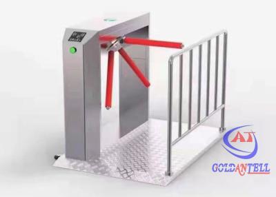 China Portable Tripod Turnstile Gate Fingerprint RS485 Stainless Steel Barrier Gate for sale