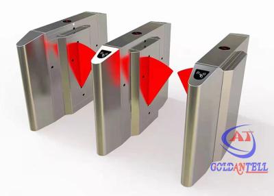 China 2 Lanes Optical Waist High Turnstile Face Recognition Temperature For Lobby for sale